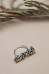 Tibetan Om Mani Padme Hum Pure Silver Ring