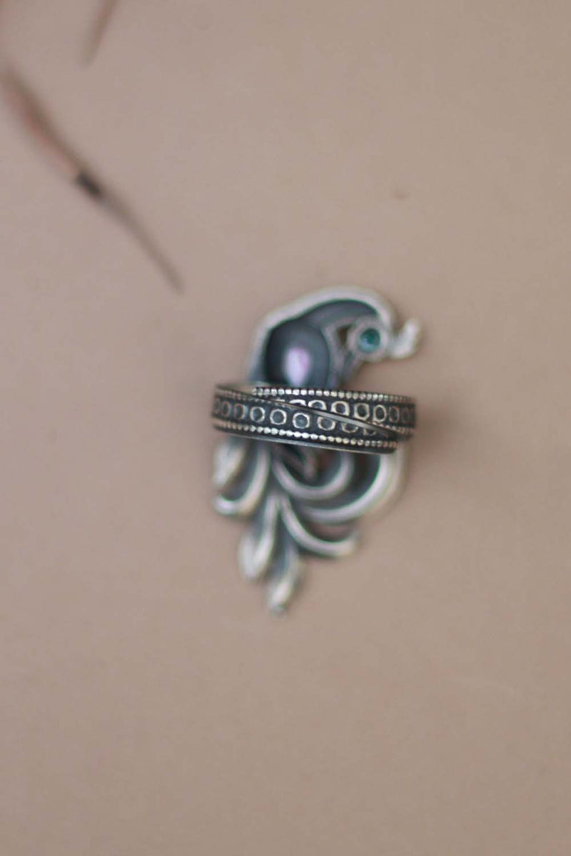 Peacock Pure Silver Ring