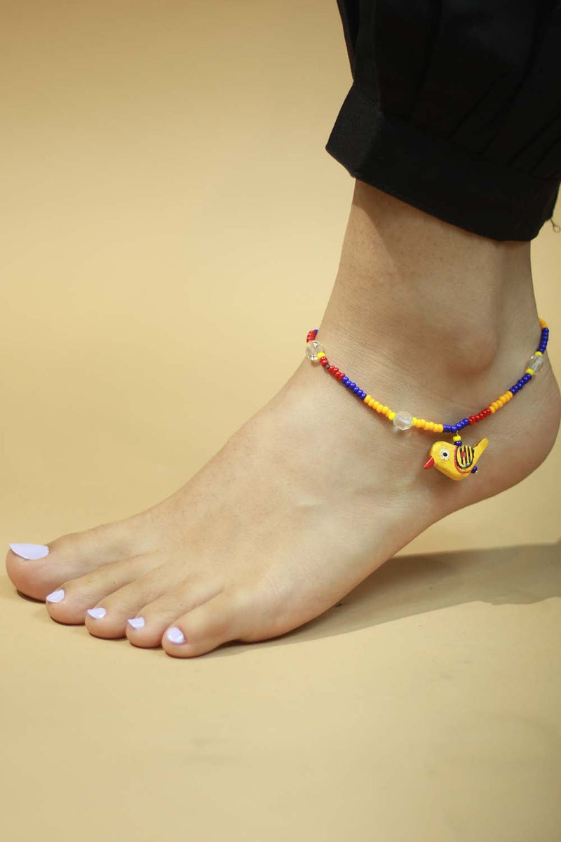 Seed Bead Anklet with Chidiya