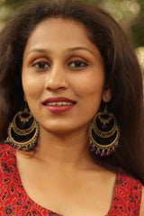 Chaand Baali Earrings- Fuschia Navy