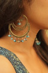 Chaand Baali Earrings- Ocean Blue