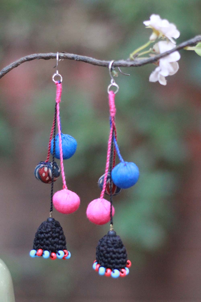 Chindi Potli with Crochet Jhumkas