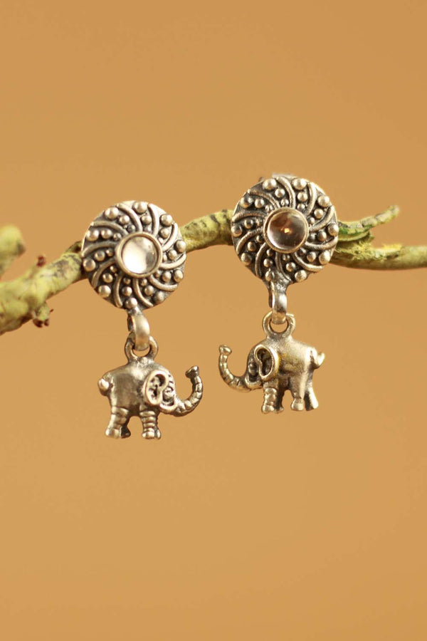 Haathi Drops Silver Studs