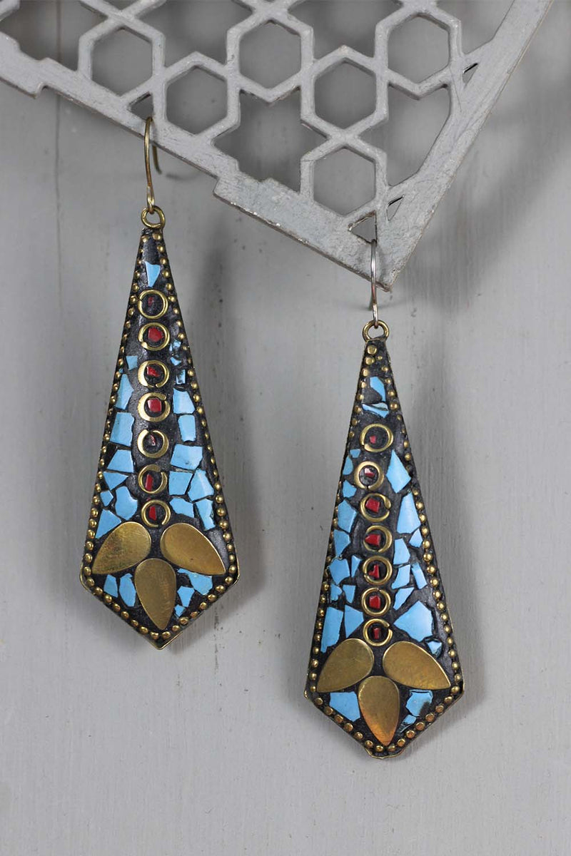Cyan Mosaic Earrings