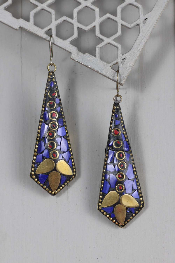 Cobalt Mosaic Earrings