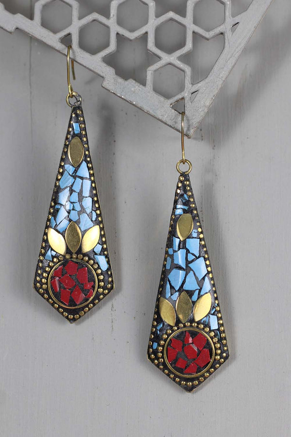 Cyan Mosaic Earrings
