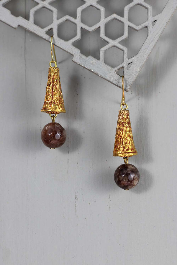 Rouge Drops Temple Earrings