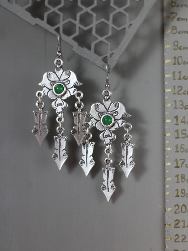 Feather Drops Turkmani Earrings