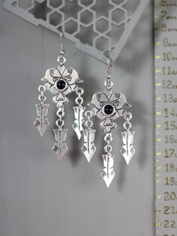 Feather Drops Turkmani Earrings