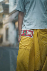 Hand Painted Wayfarer Pants- Yellow