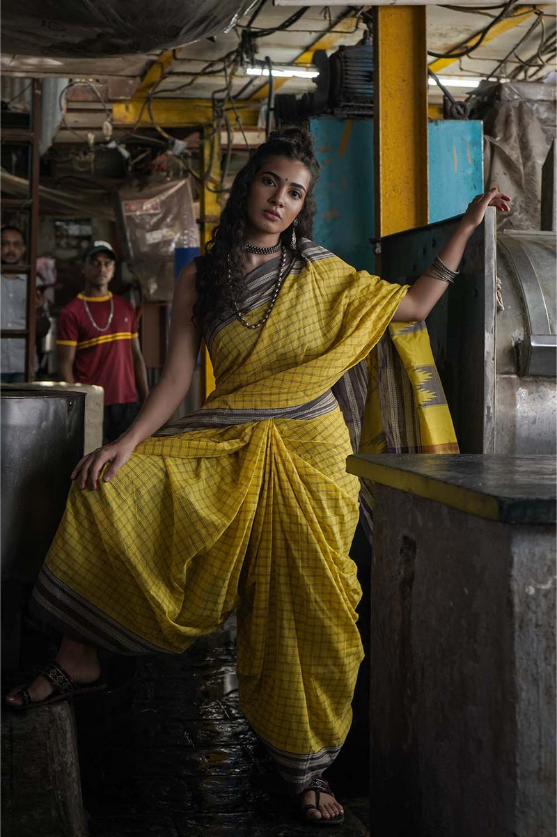 Ilkal Saree in Lime