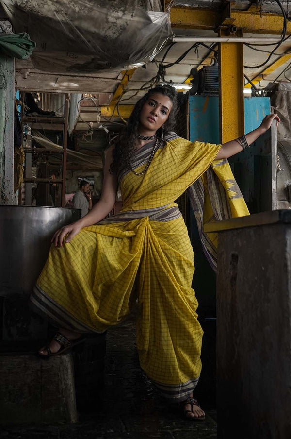 Ilkal Saree in Lime