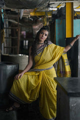 Ilkal Saree in Lime