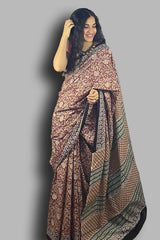 Bagru Blockprinted Cotton Saree