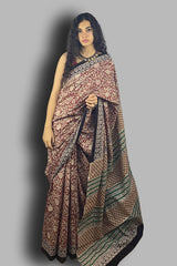 Bagru Blockprinted Cotton Saree