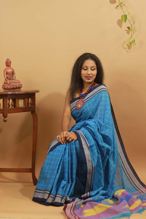 Ilkal Saree in Cerulean