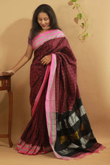 Ilkal Saree in Deep Maroon