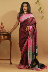 Ilkal Saree in Deep Maroon