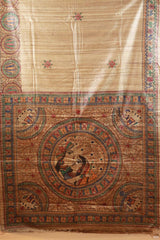 Handpainted Madhubani Tussar Silk Saree