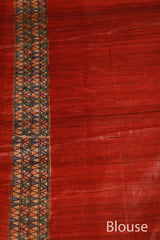 Handpainted Madhubani Tussar Silk Saree