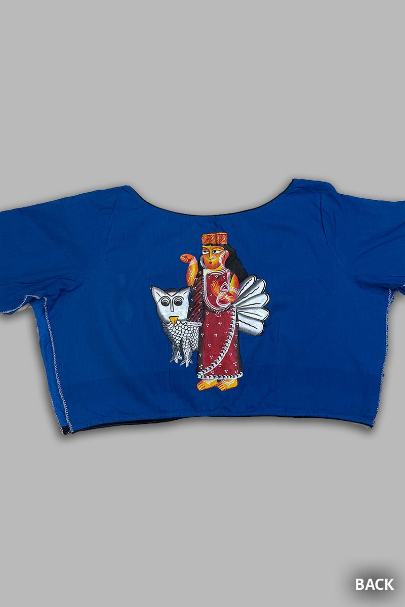 Laxmi Pattachitra Handpainted Unstitched Blouse