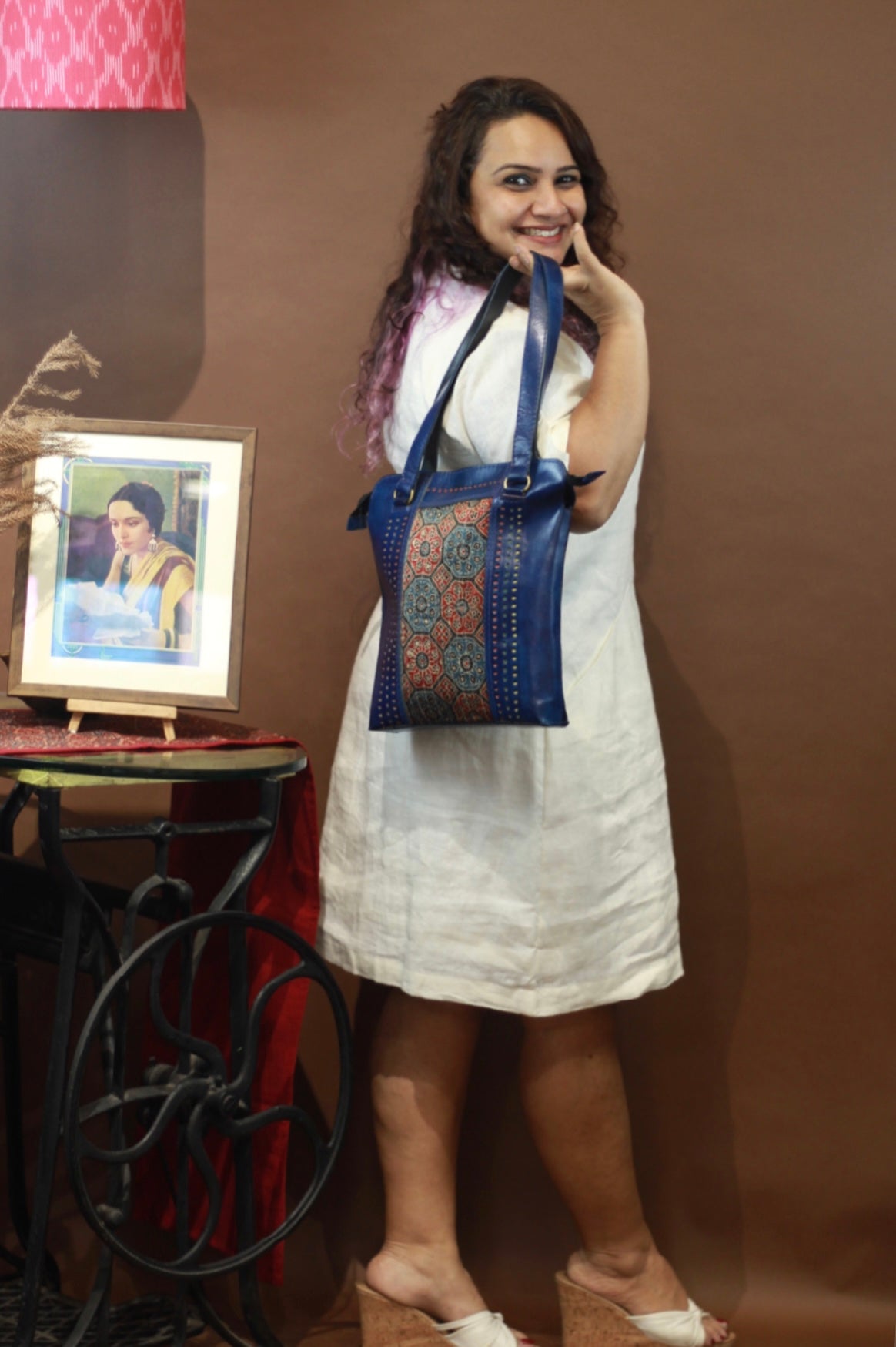 Collared Dress in Blanc Linen