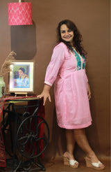Bohemian Short Dress in Rose