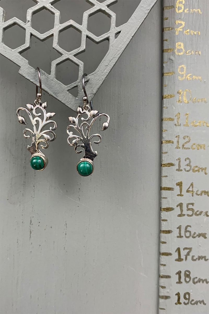 Vert Tree Silver Earring