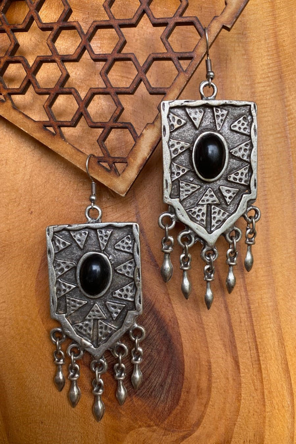 Noir Geometry Turkmani Earring