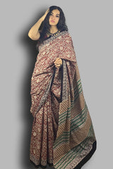 Bagru Blockprinted Cotton Saree